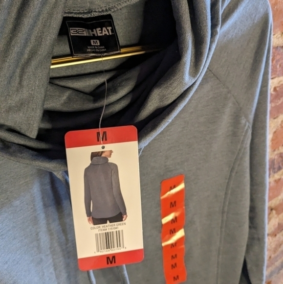 NWT 32 Degrees 32Heat Medium Blue Gray Cowl Neck Pullover Sweater - Picture 4 of 8